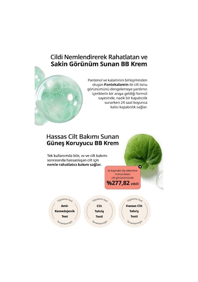 Hassas Ciltlere Uygun Kapatıcı Bb Krem Goodal Heartleaf Soothing Blemish Cover Sun Bb Spf50+ Neutral Beige