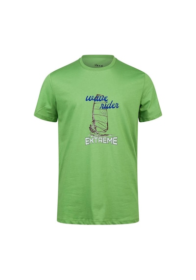 2as Alex Baskılı Erkek Sıfır Yaka T-shirt 042 Yeşil