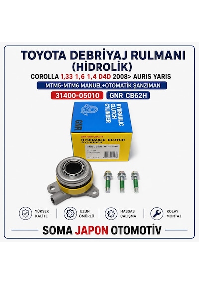 Toyota Debriyaj Rulmanı Hidrolik Corolla 1,33 1,6 1,4 D4d 2008 Aurıs Yarıs Mtm5-mtm6 Manuel+otomatık Şanzıman 31400-05010 Gnr Cb62h Gnr-cb62h Toyota Debriyaj Rulmanı Hidrolik Corolla 1,33 1,6 1,4 D4d 2008 Aurıs Yarıs Mtm5-mtm6 Manuel+otomatık Şanzıman 31400-05010 Gnr Cb62h Gnr-cb62h