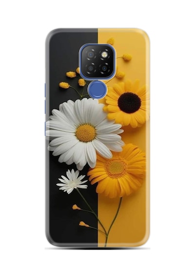 General Mobile Gm9 Pro Kılıf Boutique Baskılı Resimli Sarı Beyaz Çiçek Pcode -044
