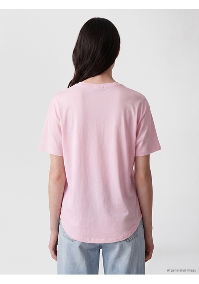 Lcw Comfort Pembe Modal Karışımlı Kadın Tişört