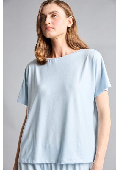 Defacto Regular Fıt Kısa Kollu 2li Softshell Pijama Takım H7011ax26smbe745 Mavi-be745