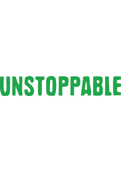 Unstoppable Araba Sticker 17x17 Cm Yeşil