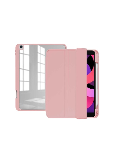 Apple Uyumlu iPad Pro 10.5 7.nesil 10.2 8.nesil Kılıf Nort Arkası Şeffaf Standlı Kapak