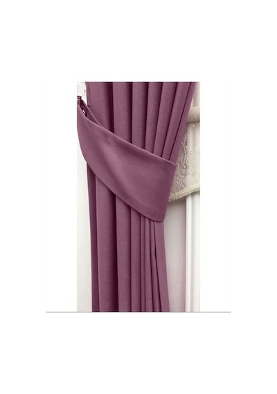 Evdepo Home Deniz Soft Pileli Fon Perde Koyu Lila