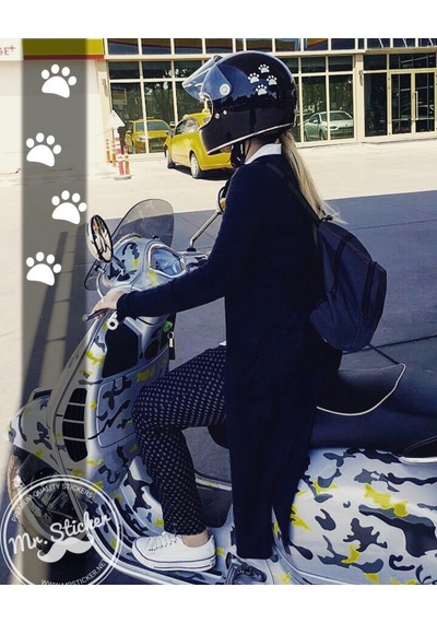 Bay Etiket Rfhlm19 Reflektif Kedi Patisi Izi Sticker Seti 4 Adet