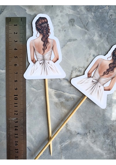 12 Adet Bride To Be Gelin Düğün Pasta Süsü Cupcake Süsü Gelinlik