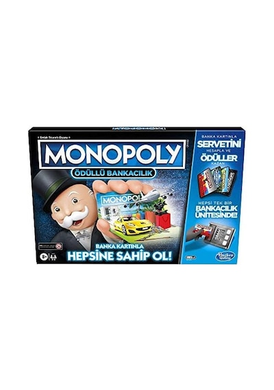 Hasbro Gaming Monopoly Ödüllü Bankacılık Kutu Oyunu, 8+ Yaş, 2-4 Oyuncu