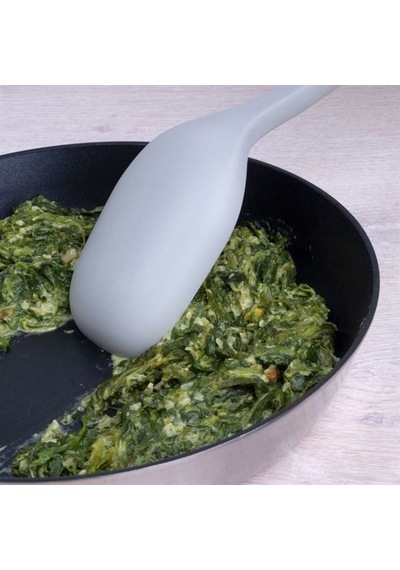 Lurch - Platin Silikon Servis Kaşığı 33,5 Cm Açık Gri - Yanmaz, Yapışmaz, Bükülmez, Çizmez, Tat Ve Koku Bırakmaz - 240014