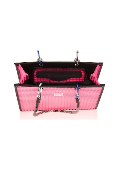 Bilik Deri Pembe Kumaş Kadın Omuz Çantası Blkf Square 001