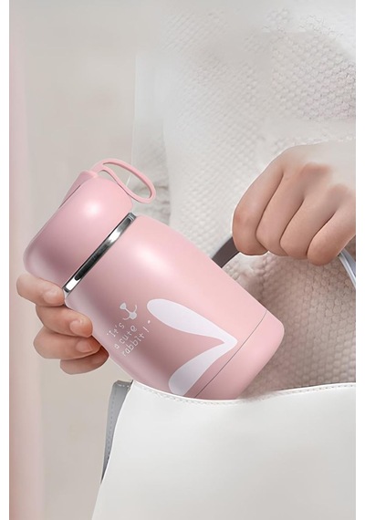 Pembe 304 Çelik 320 Ml Bebek Mama Saklama Termosu Mug Cin493pm Pembe