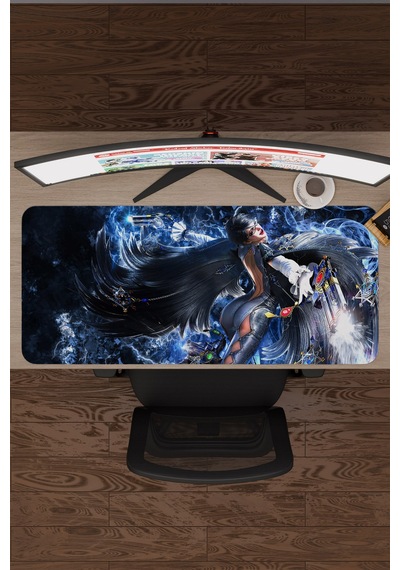 Bayonetta Kaymaz Dikişli Kauçuk Oyuncu Mousepad V5 - 90x40 Xxl Gaming Mouse Pad Fare Altlığı