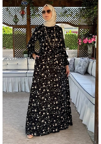 Rabia Şamlı Bihter Siyah Elbise Normal