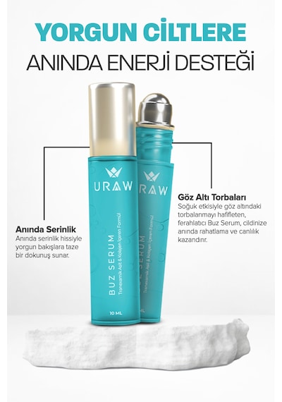 Uraw Göz Altı Morluk ve Şişlik Karşıtı Roll-On Göz Çevresi Buz Serumu 10 ML