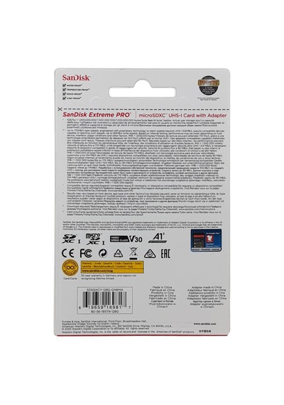 Extreme Pro 128 Gb Microsdxc Hafıza Kartı Sdsqxcy-128g-gn6ma, 170 Mb/sn'e Kadar