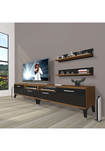 Decoraktiv Eko 220r Mdf Silver Tv Ünitesi Tv Sehpası Parlak Beyaz