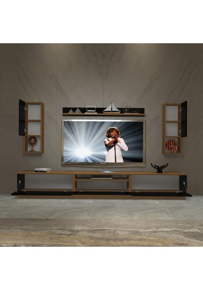 Decoraktiv Trendstyle 270da Slm Tv Ünitesi Tv Sehpası Ceviz - Siyah