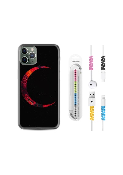 Apple Uyumlu iPhone 13 Pro Kılıf Kablo Koruyuculu Red Moons 1747