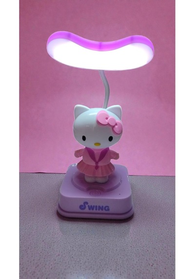 Hello Kitty Kendini Sallayan Model Masa Gece Lambası Boyut:20cm Çok Renkli