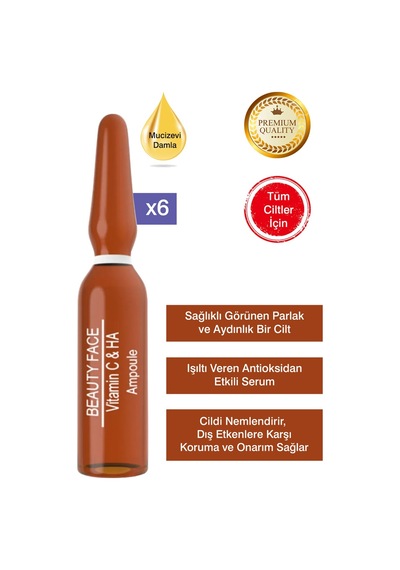 Beauty Face Vitamin C Ha Ampul Serum 6 x 2 ML