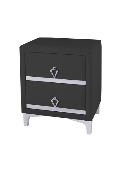 Doppia Linea Silver Iki Çekmeceli Antrasit Komodin- Kumaş Döşemeli Yatak Odası 2 Çekmeceli Komodin Doppia Linea Silver Iki Çekmeceli Antrasit Komodin- Kumaş Döşemeli Yatak Odası 2 Çekmeceli Komodin