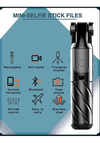 K03 Tripod Bluetooth Kumandalı Selfie Çubuğu Monopod