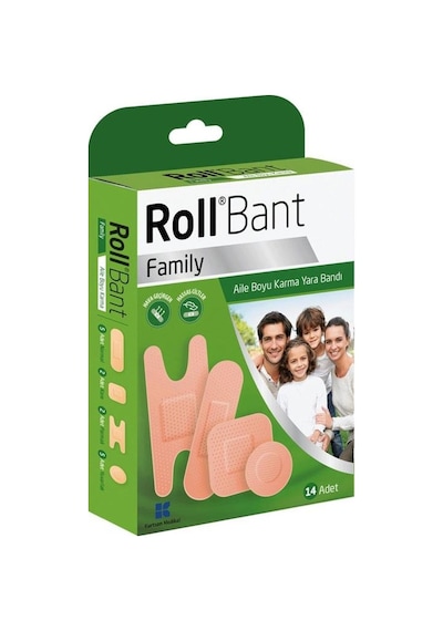 Roll Bant Family Aile Boyu Karma Yara Bandı 14'lü