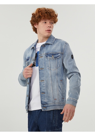 Slim Fit Erkek Ceket Denim