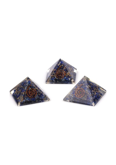 Lapis Lazuli Taşından Orgonit Piramit