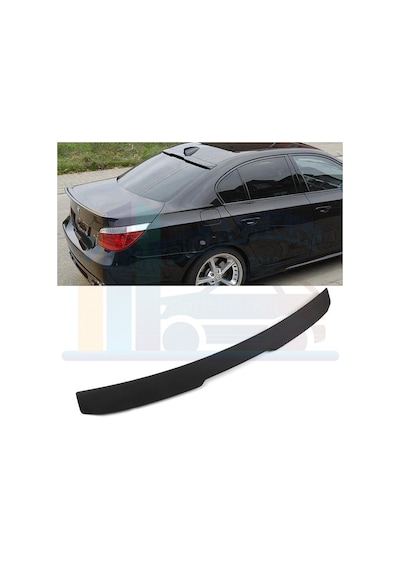 BMW E60 2005-5.SERİ PLASTİK BOYASIZ M4 STYLE CAM ÜSTÜ SPOYLER