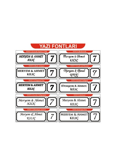 Kapı İsimliği Ve No-Nazar Boncuğu Modeli Kapı İsimliği Ve No-Nazar Boncuğu Modeli