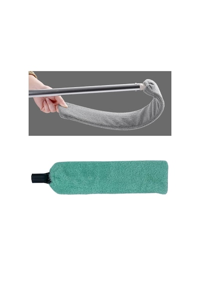 Saplı Mikrofiber Başlıklı Girintili Yüzey Temizleme Mopu Toz Alma Fırçası Çok Renkli
