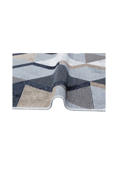 Eko Halı Arya Ar 10 Beıge Black Yıkanabilir Çift Taraflı Modern Desenli Dokuma Kilim