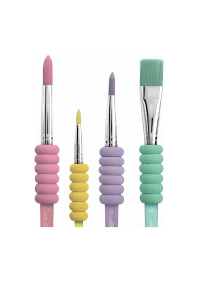 Faber-Castell Soft Touch Fırça Seti Pastel Renkler 4'Lü