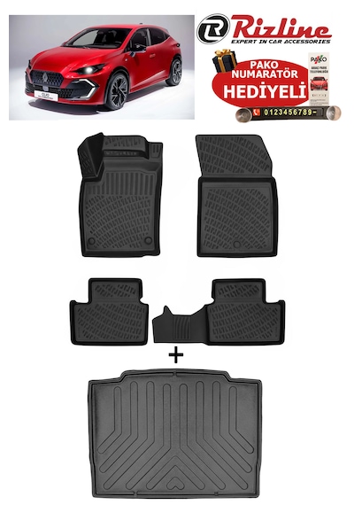 Renault Clio 6 2026 Sonrası Havuzlu Paspas Ve Bagaj Havuzu Seti