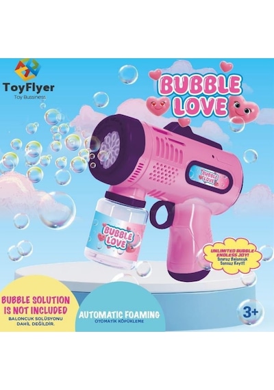 Otomatik Baloncuk Makinesi Pilli Köpük Tabancası 2026 Model Sızdırmaz Tasarım Bubble Gun - Çocuk Doğum Günü Hediyesi 01