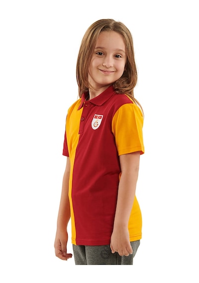 Gsstore Galatasaray Metin Oktay Çocuk Polo T-shirt C88084 Kırmızı - Sarı