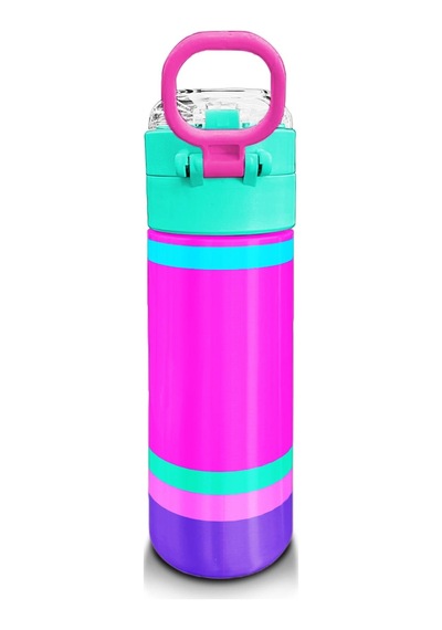 Coral High Kids Çok Renkli Pipetli Ve Direkt İçim Çelik Termos 500 Ml 31864 Pembe
