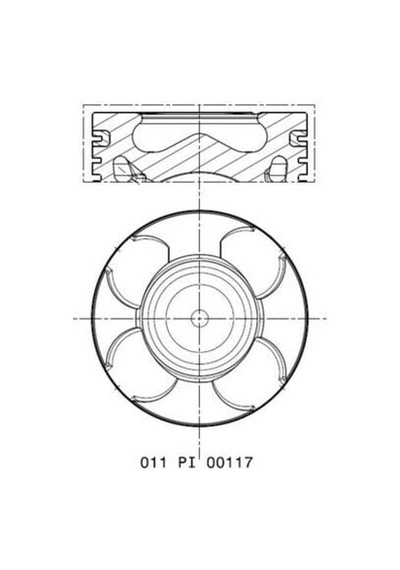 Piston Segman - Fiat Fiorino, 500, Panda, Punto, Doblo, Tipo, Qubo, Idea, Strada, Linea, Egea, Mito - Federal-87726600401 51000082