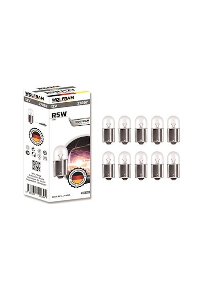 Wolfram R5W 67 Park Ampul 12V 5W 10 Adet