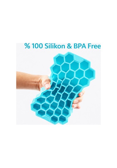 37 Gözlü Silikon Bal Peteği Buz Kalıbı Mini Küp Esnek Kolay Çıkarma Buzluk Kalıbı - 904909633 Diğer