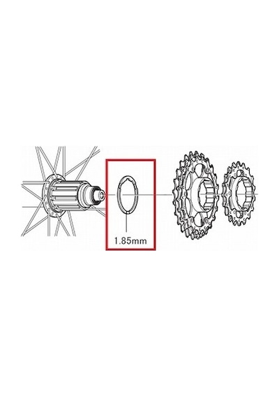 Shimano Ruble Arkası Pul Spacer 1.85mm Siyah