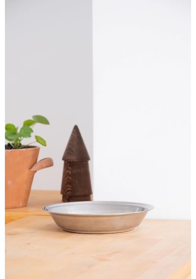 Metal 21 Cm Salata Kısır Meyve Sunum Tabağı Çok renkli