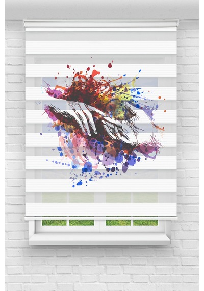 Perdeoutlet38 Baskılı Renkli Eller Dijital Baskılı Zebra Perde-cocuk Odası-stor Perde Çok Renkli