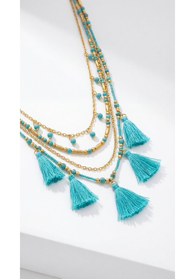 Azure Etnik Kolye- Blue Sarı