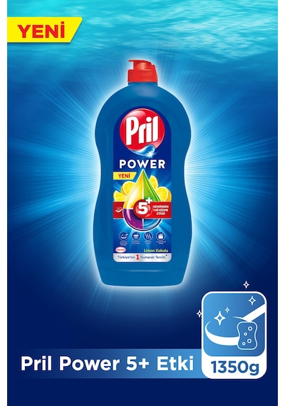 Pril Power Limon Kokulu Sıvı Bulaşık Deterjanı 4 x 1350 G