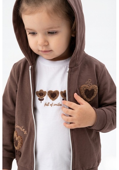 Toontoy Kids Toontoy Kız Çocuk 3'lü Eşofman Takımı Uzun Kollu Bisiklet Yaka Nakışlı T-shirt - Kapüşonlu Fermuarlı Hırka- Beli Paçası Lastikli Eşofman Altı 25041 Kahve Toontoy Kids Toontoy Kız Çocuk 3'lü Eşofman Takımı Uzun Kollu Bisiklet Yaka Nakışlı T-shirt - Kapüşonlu Fermuarlı Hırka- Beli Paçası Lastikli Eşofman Altı 25041 Kahve