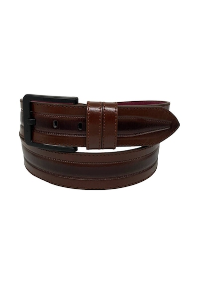 Süzer Deri Kahverengi Suni Deri Dikişli Model 4.5 Cm.lik Spor Kot Kemer - 4513-61-22ks Kahverengi