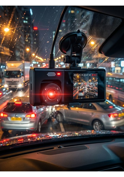 Bloom Picks 1080p Full Hd Dual Lens Araç İçi Kamera - 170 Geniş Açı Gece Görüşlü Yol Kayıt Cihazı