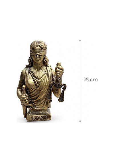 Themis Adalet Tanrıçası Büstü 15 Cm Dekoratif Mitolojik Heykel, Ofis Ve Kitaplık Dekoru